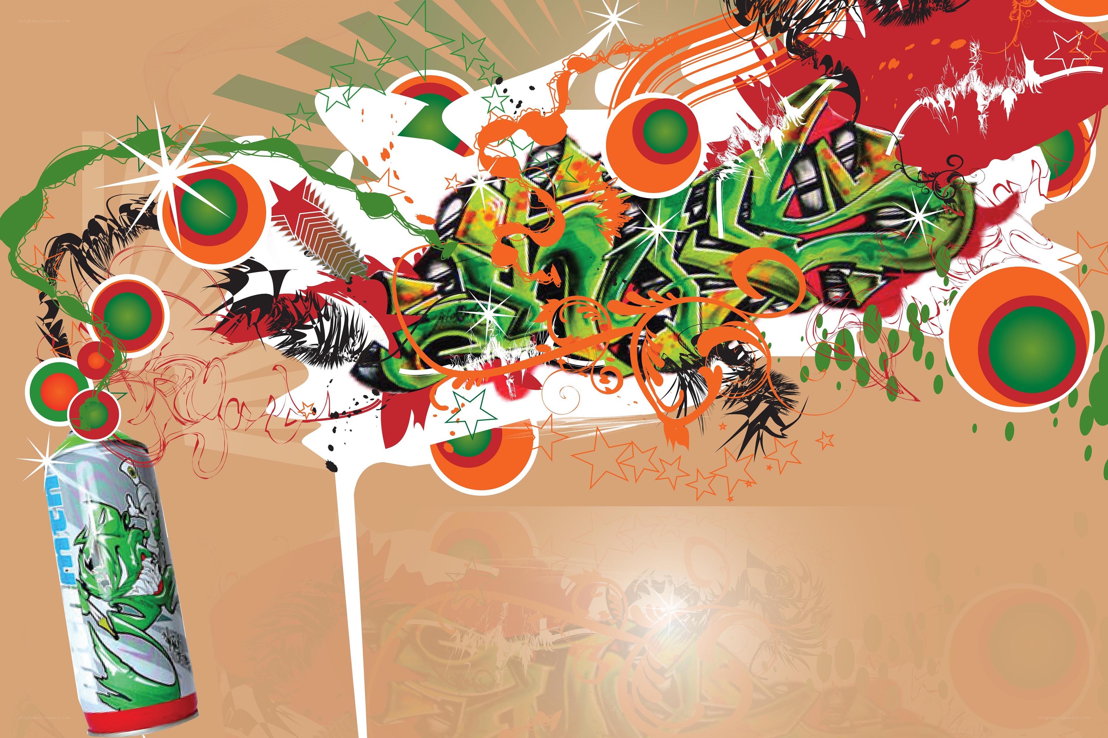 graffiti art with spray can