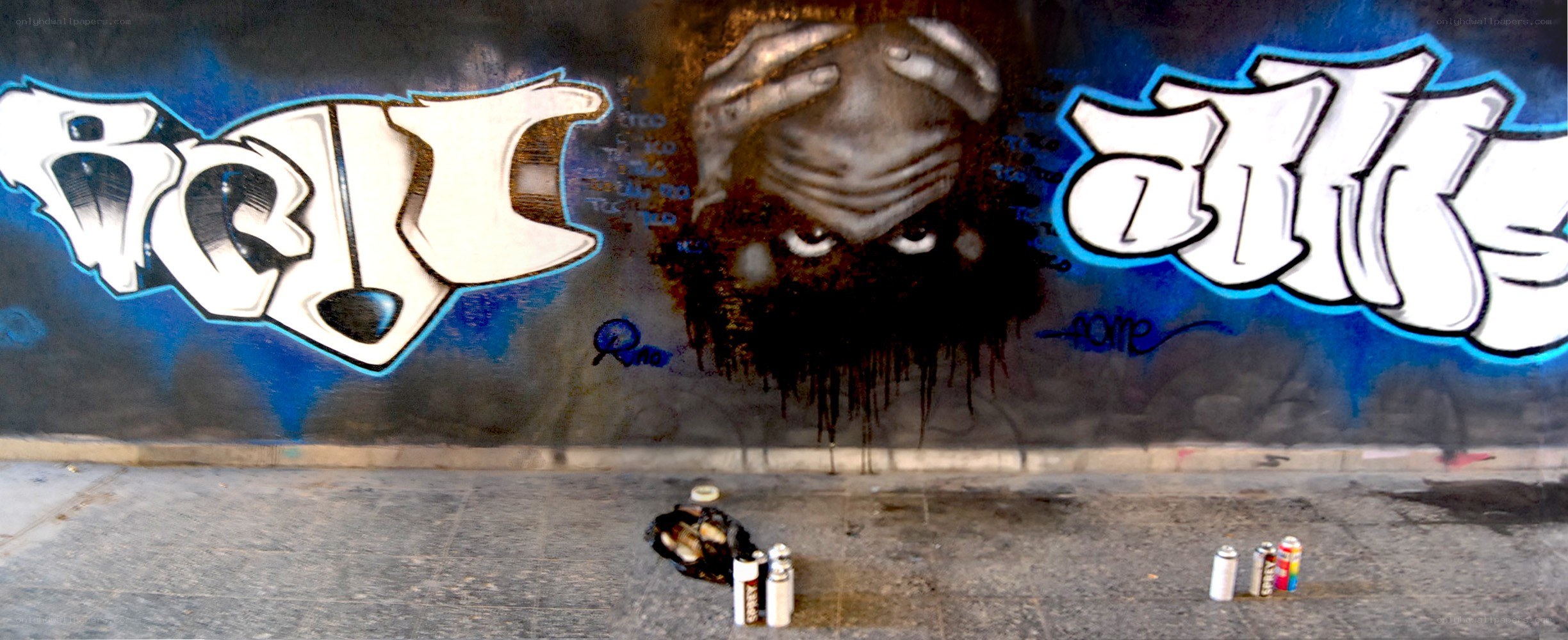 graffiti art with spray cans