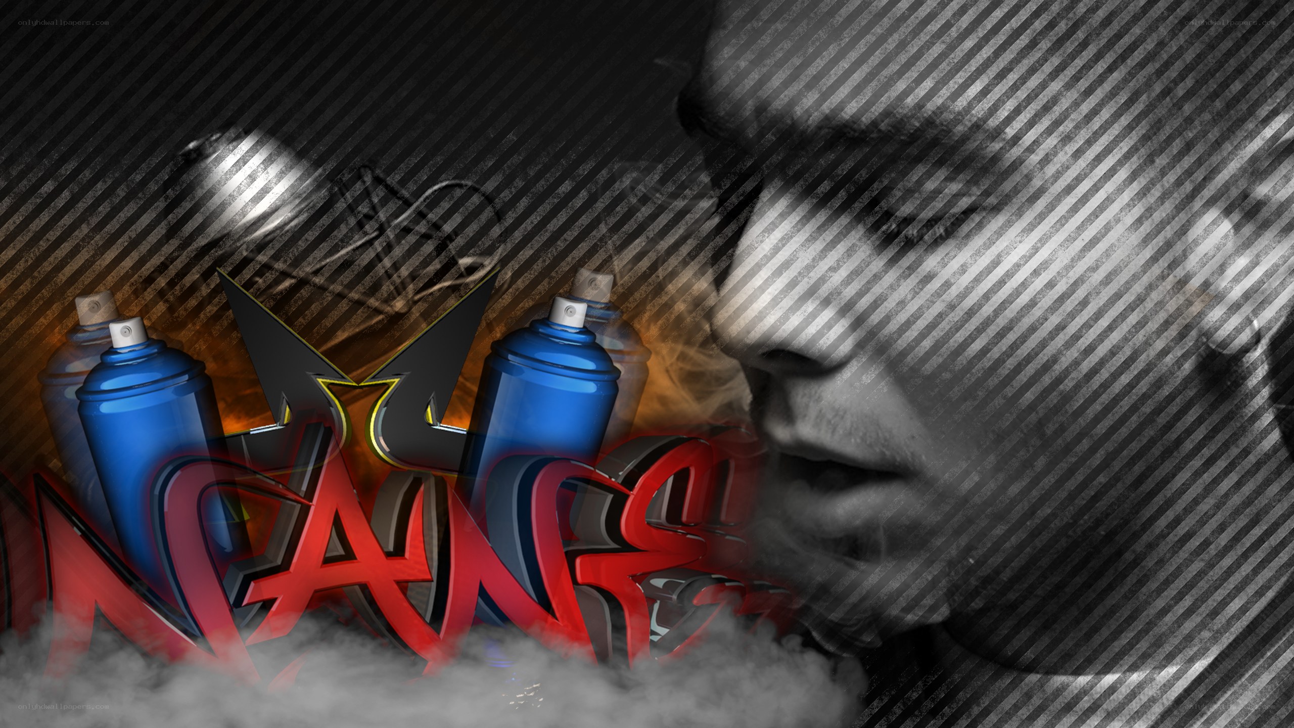 graffiti art with spray cans