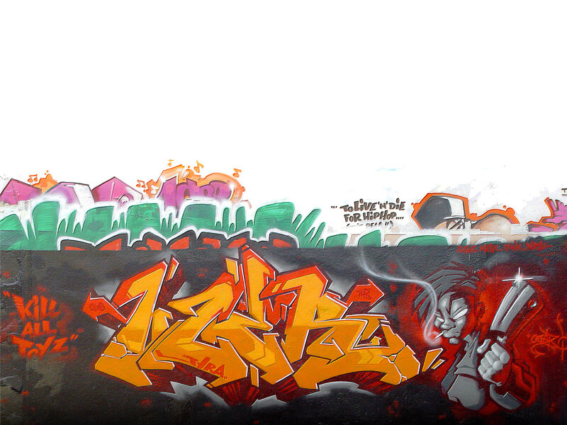graffiti art with stylized text