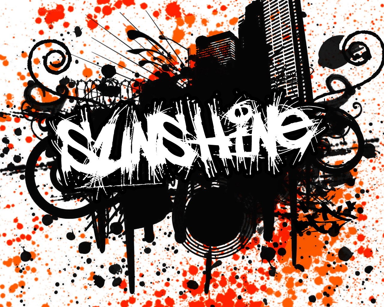 graffiti art with sunshine text