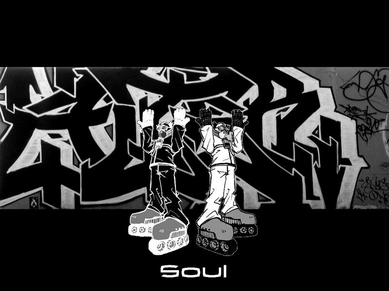 graffiti art with two figures