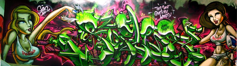 Graffiti Art with Women — Green