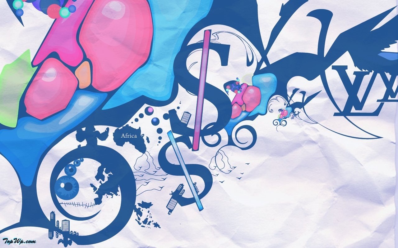 graffiti art with world map