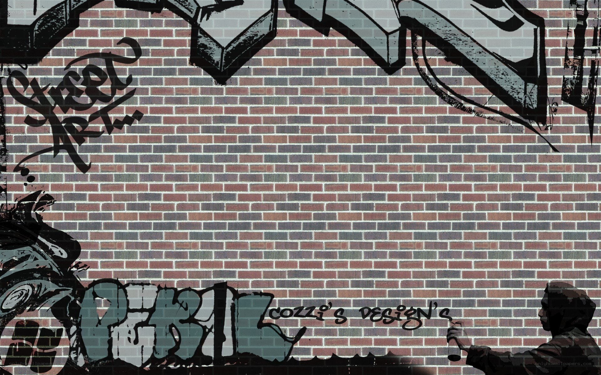 graffiti artist at work