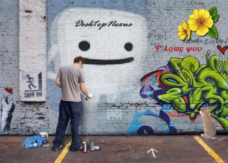 graffiti artist painting wall
