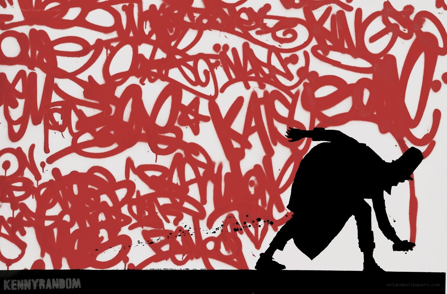 graffiti artist silhouette