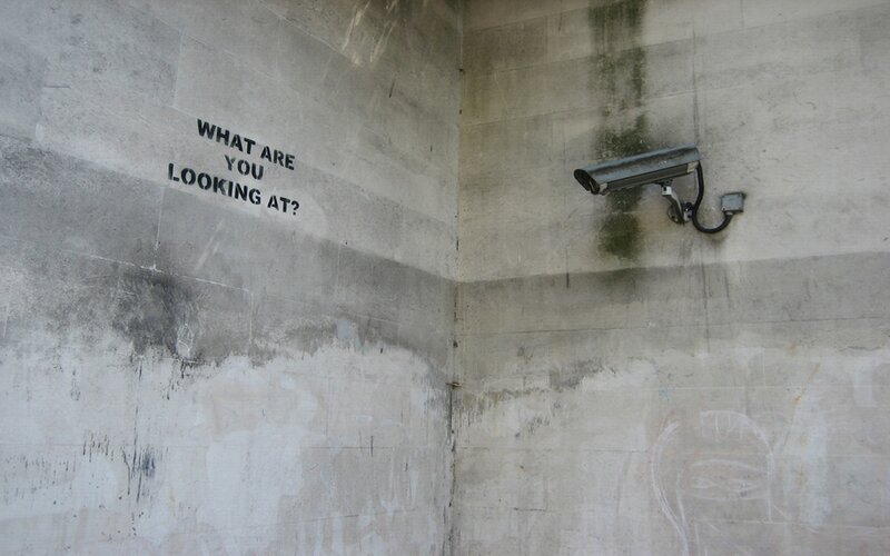 graffiti asking what you're looking at
