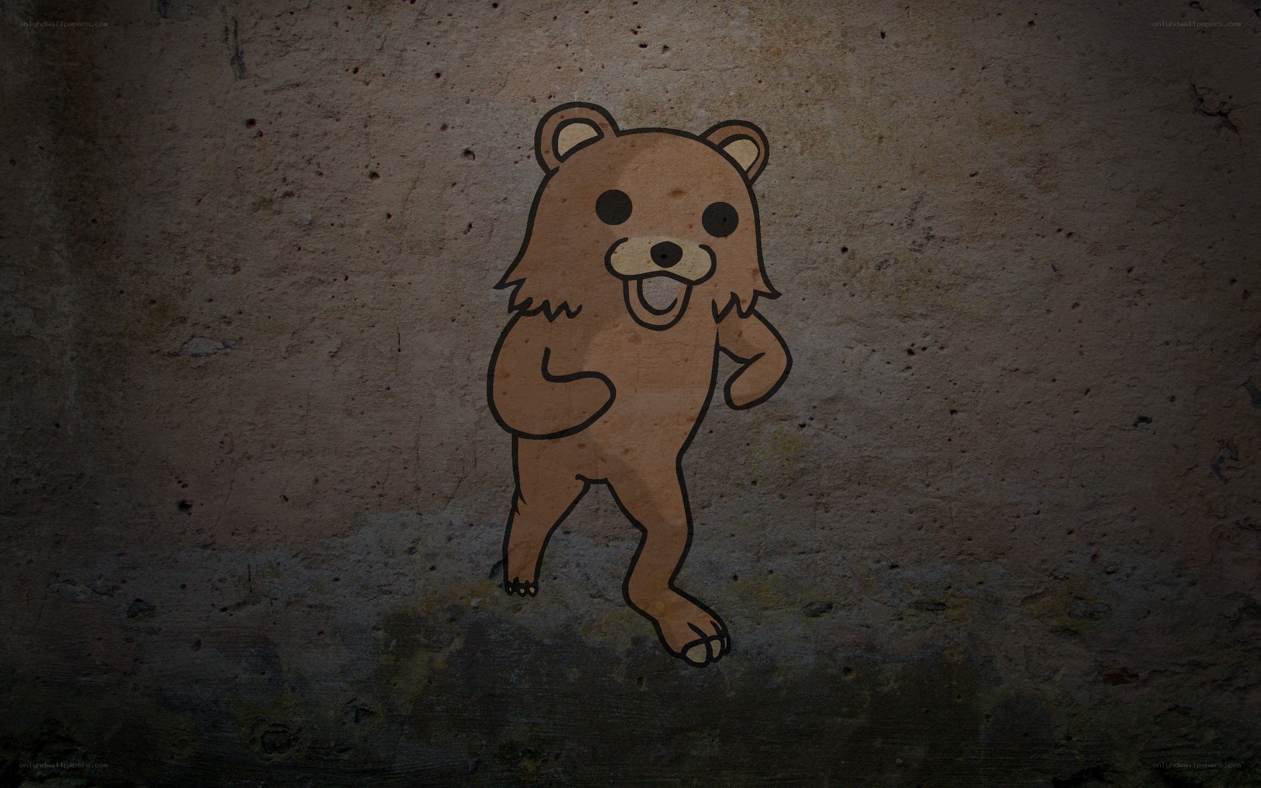 graffiti bear on concrete wall