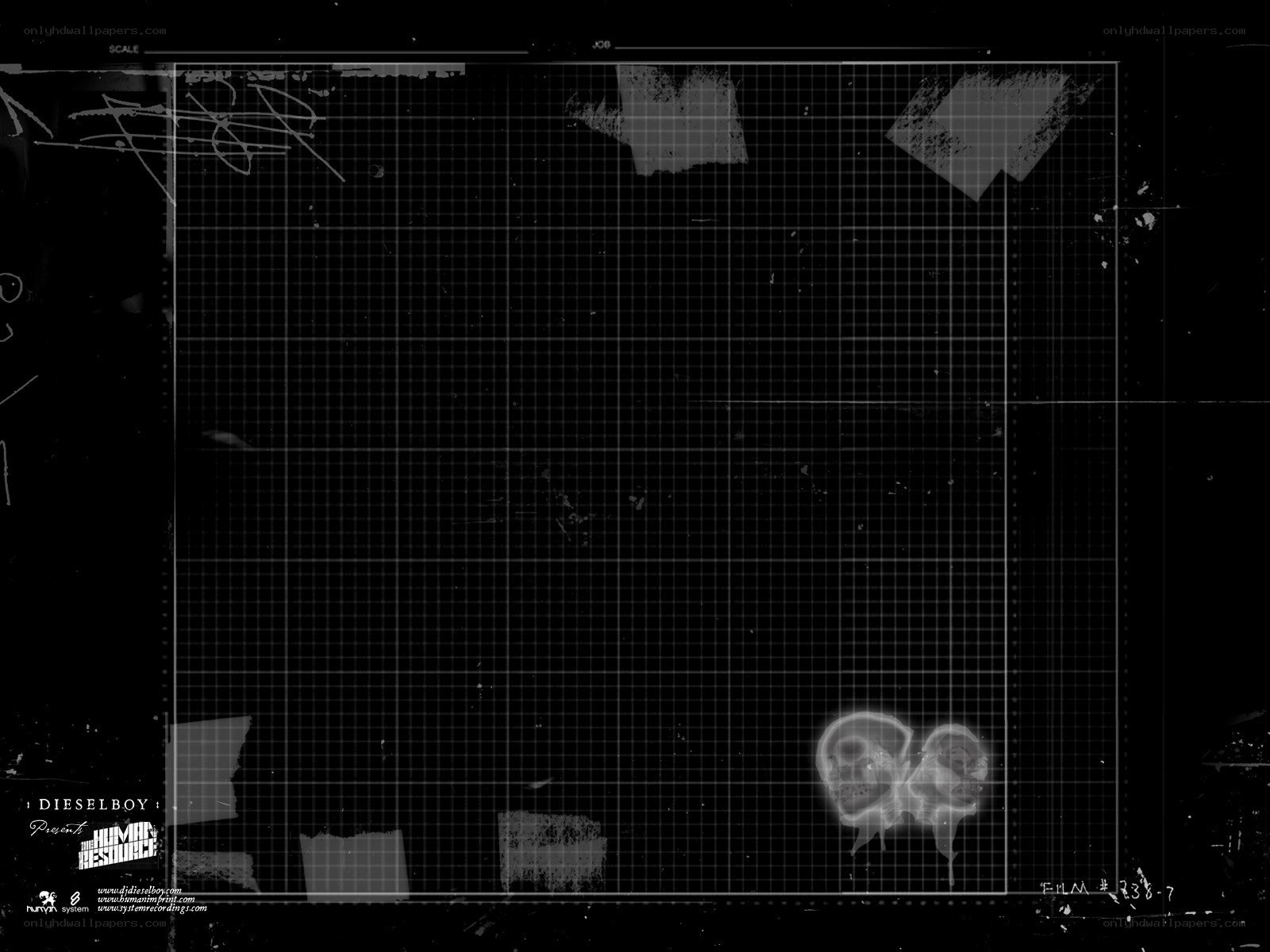 graffiti blueprint with skulls