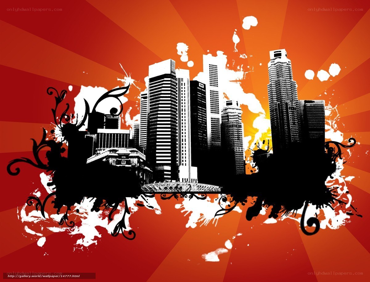 graffiti city skyline