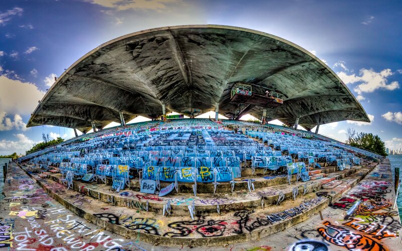 Graffiti-covered Amphitheater