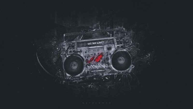 Graffiti-covered Boombox