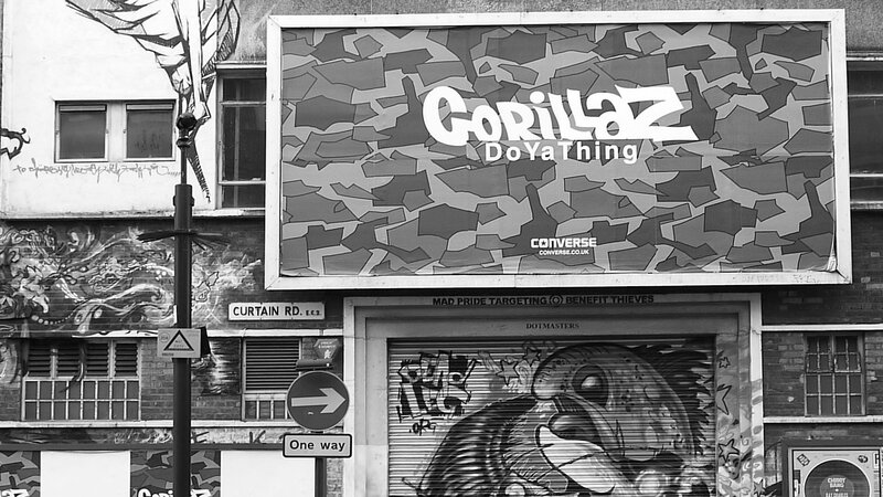 Graffiti-covered Building — Black