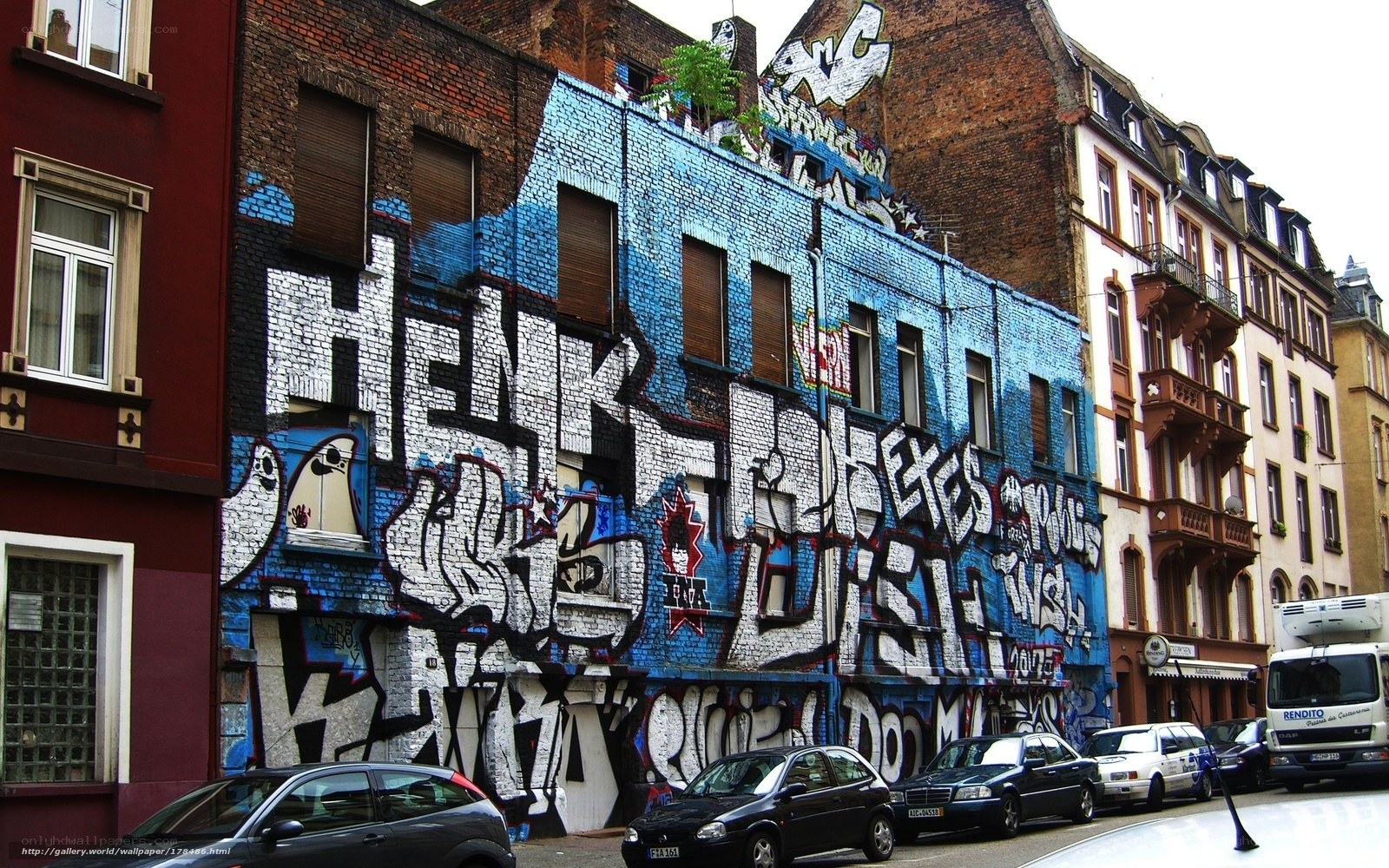 graffiti-covered building in city