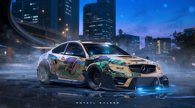 Graffiti-covered Car