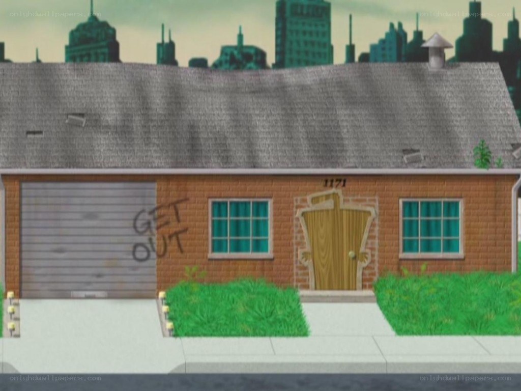 graffiti-covered house