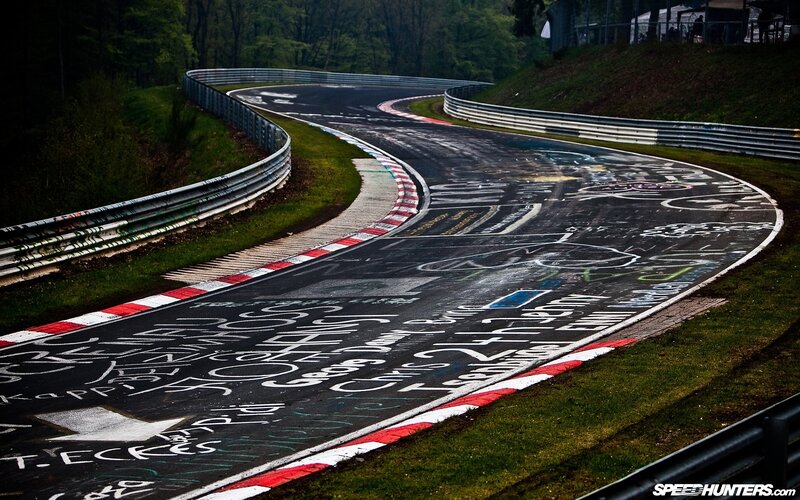 Graffiti-covered Racetrack