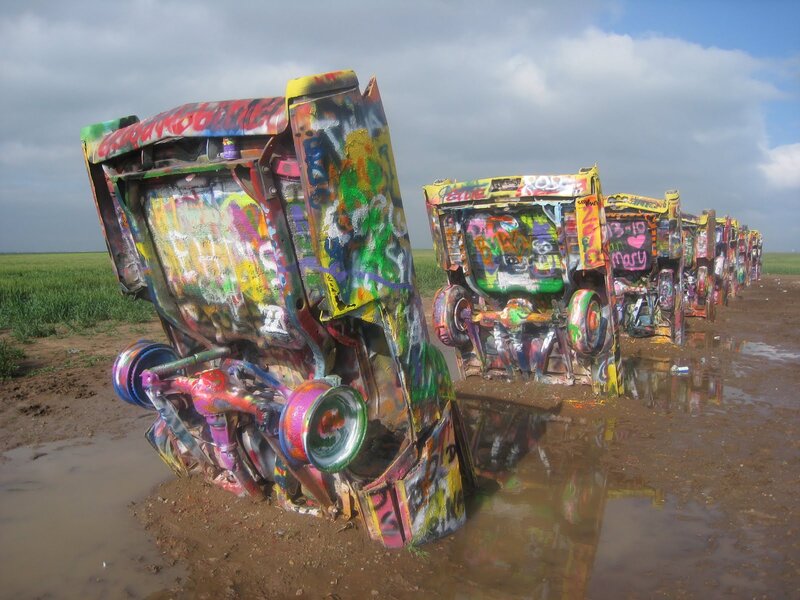 Graffiti-covered Trucks