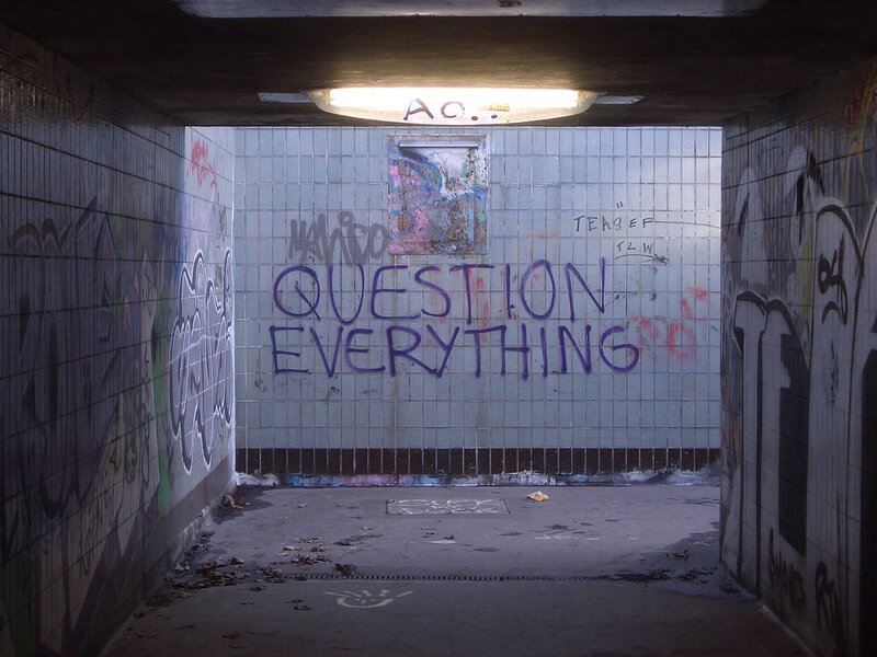 Graffiti-covered Tunnel — Gray