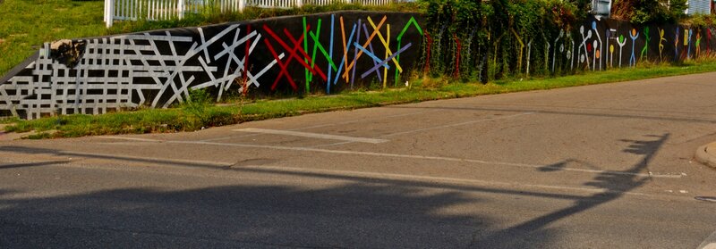 Graffiti-covered Wall — Black, Calm