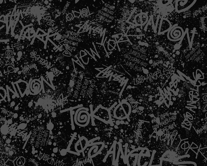 Graffiti-covered Wall — Black