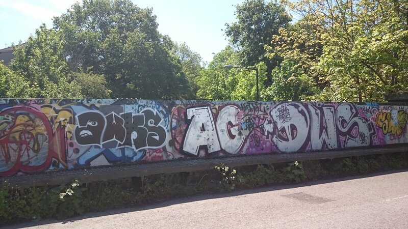 Graffiti-covered Wall — Green