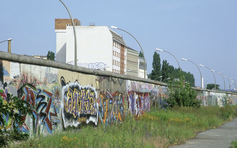 Graffiti-covered wall in Berlin