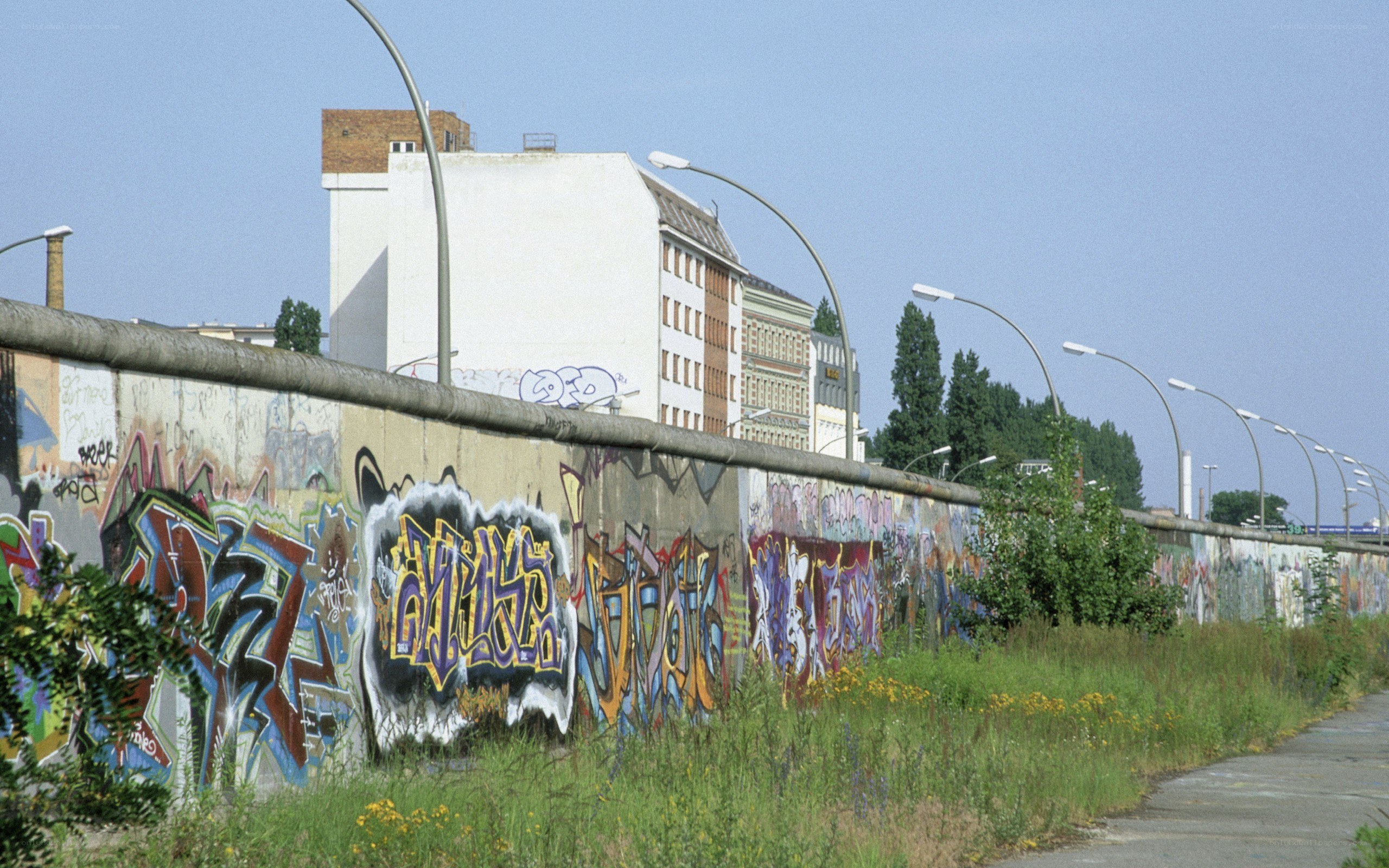 Graffiti-covered wall in Berlin