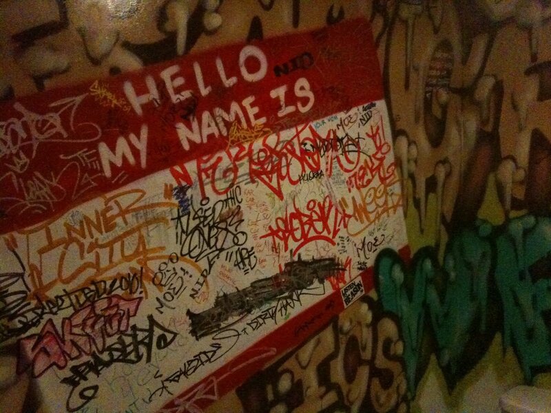 graffiti-covered wall