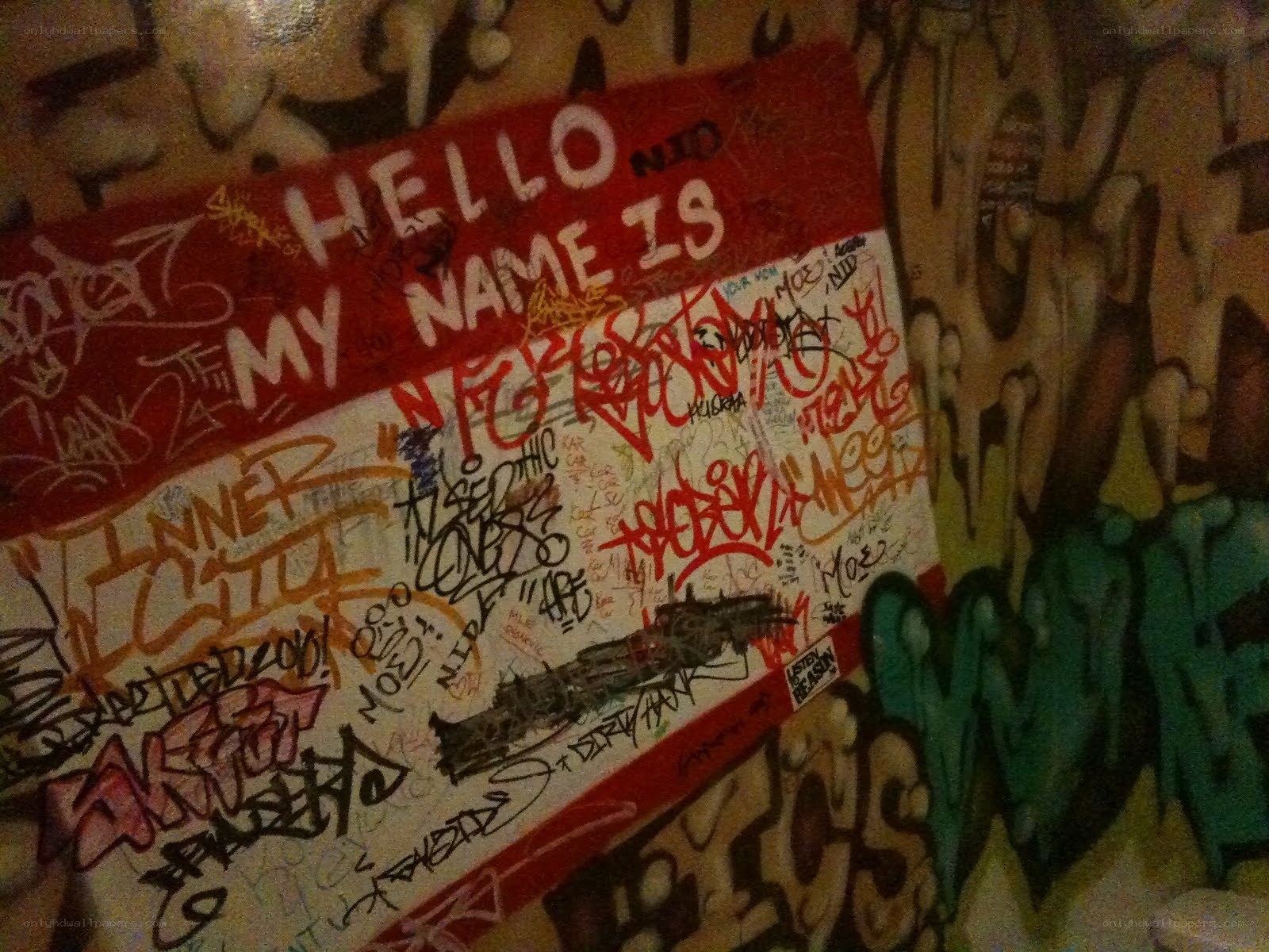 graffiti-covered wall