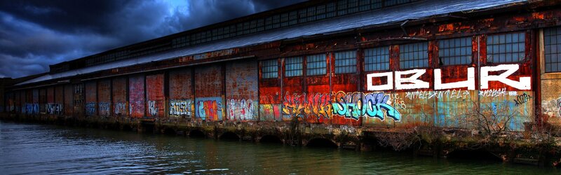 Graffiti-covered Warehouse