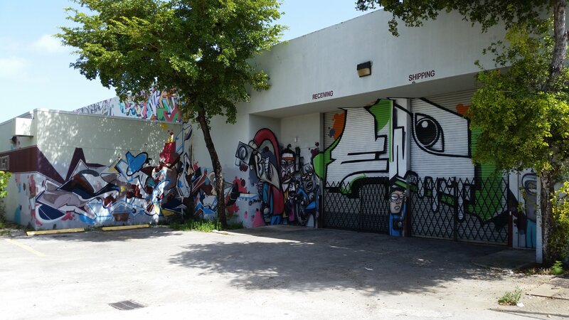 Graffiti-covered Warehouse — White
