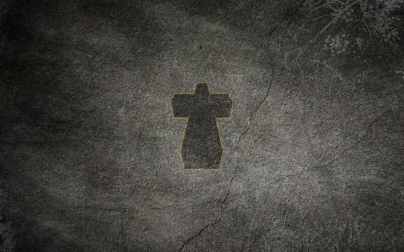 graffiti cross on concrete