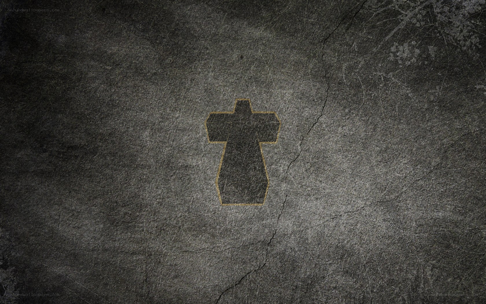 graffiti cross on concrete