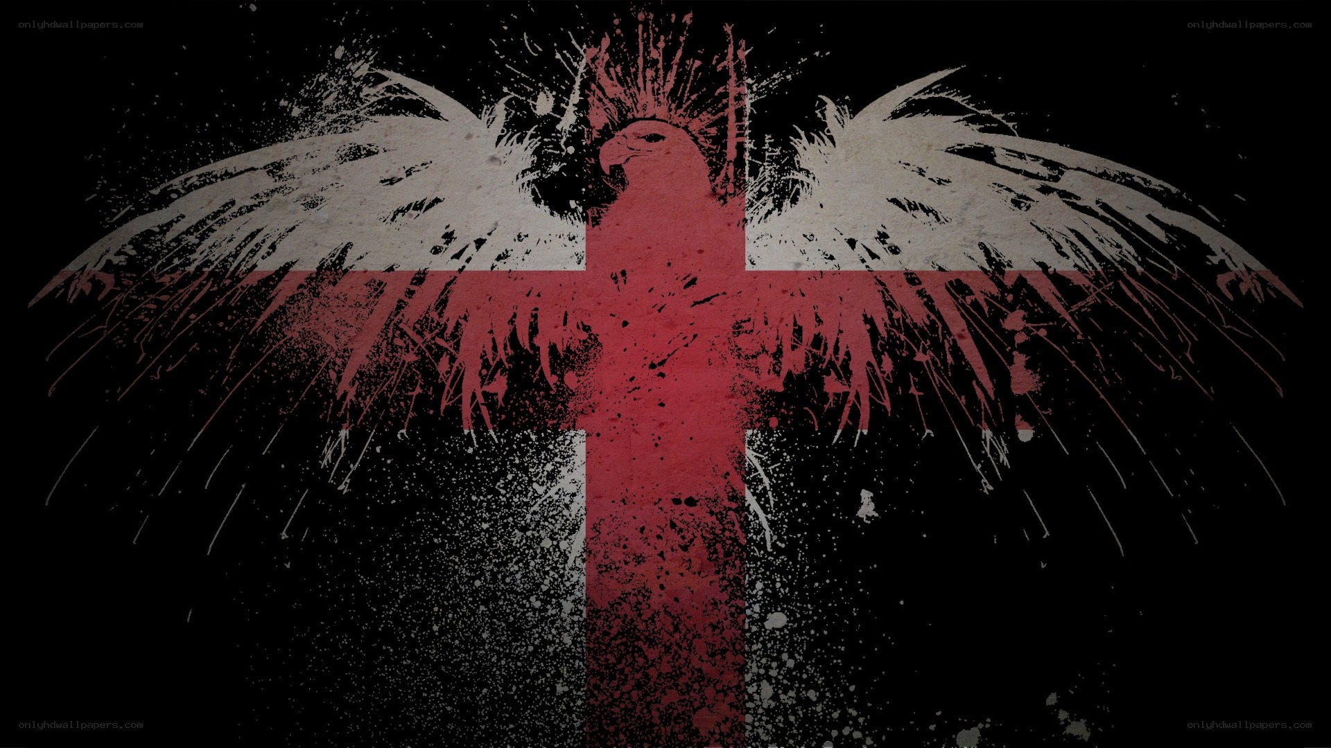 graffiti eagle with cross