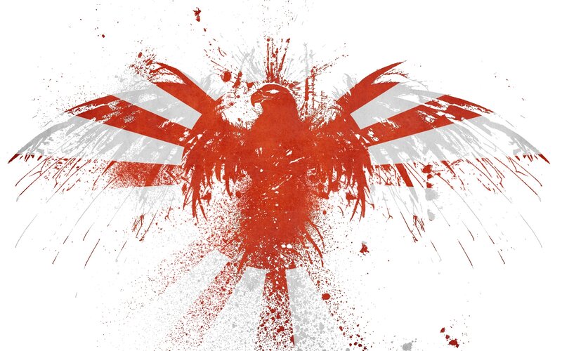 graffiti eagle with flag