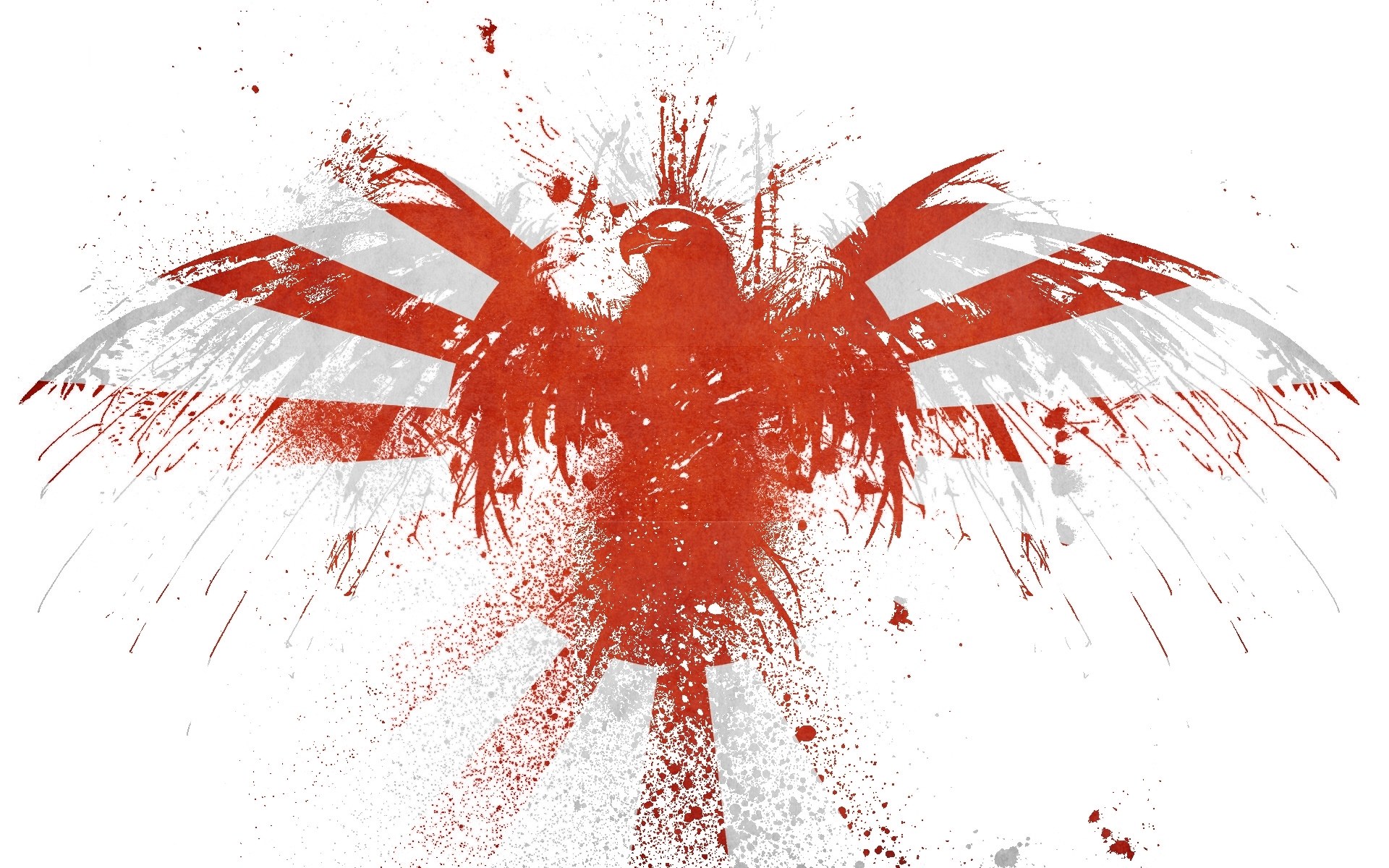 graffiti eagle with flag