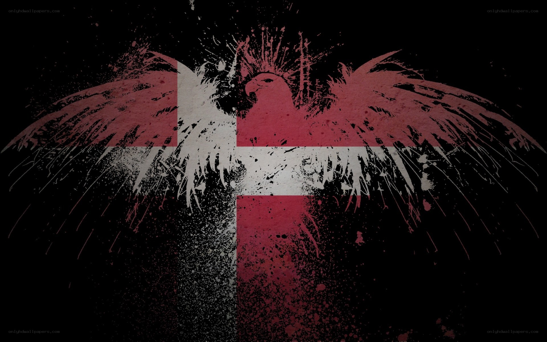 graffiti eagle with flag
