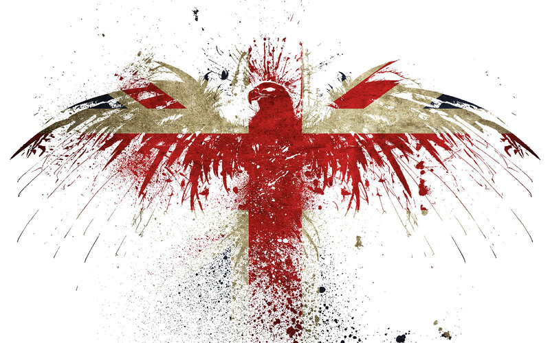 graffiti eagle with flag design