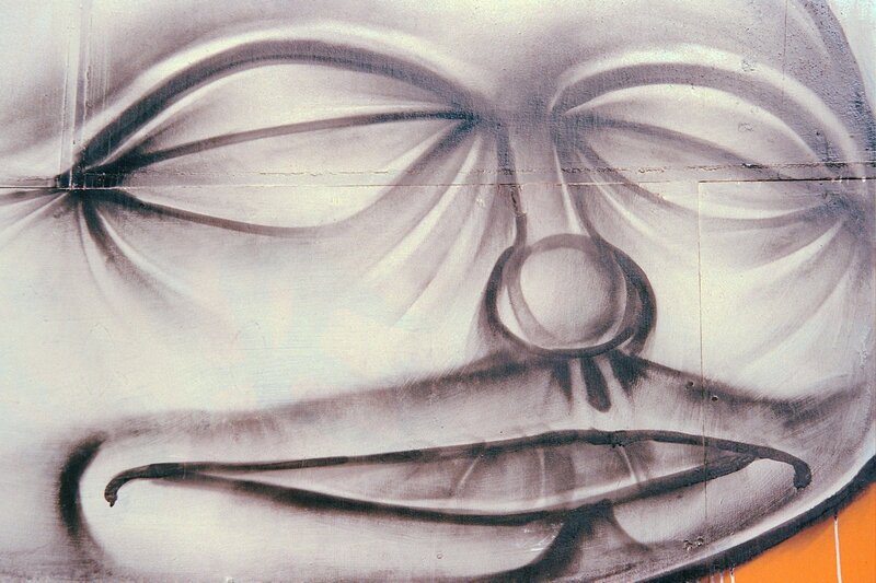 graffiti face mural