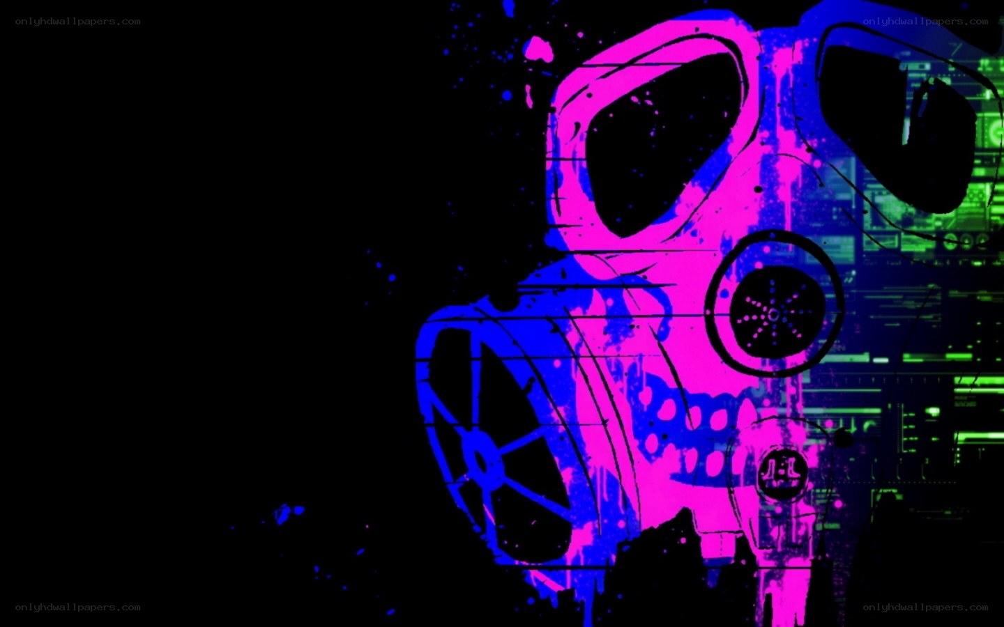 graffiti gas mask art