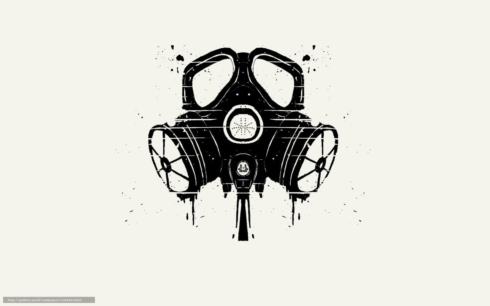 graffiti gas mask illustration