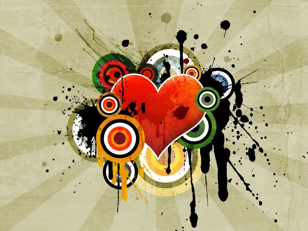 graffiti heart art design
