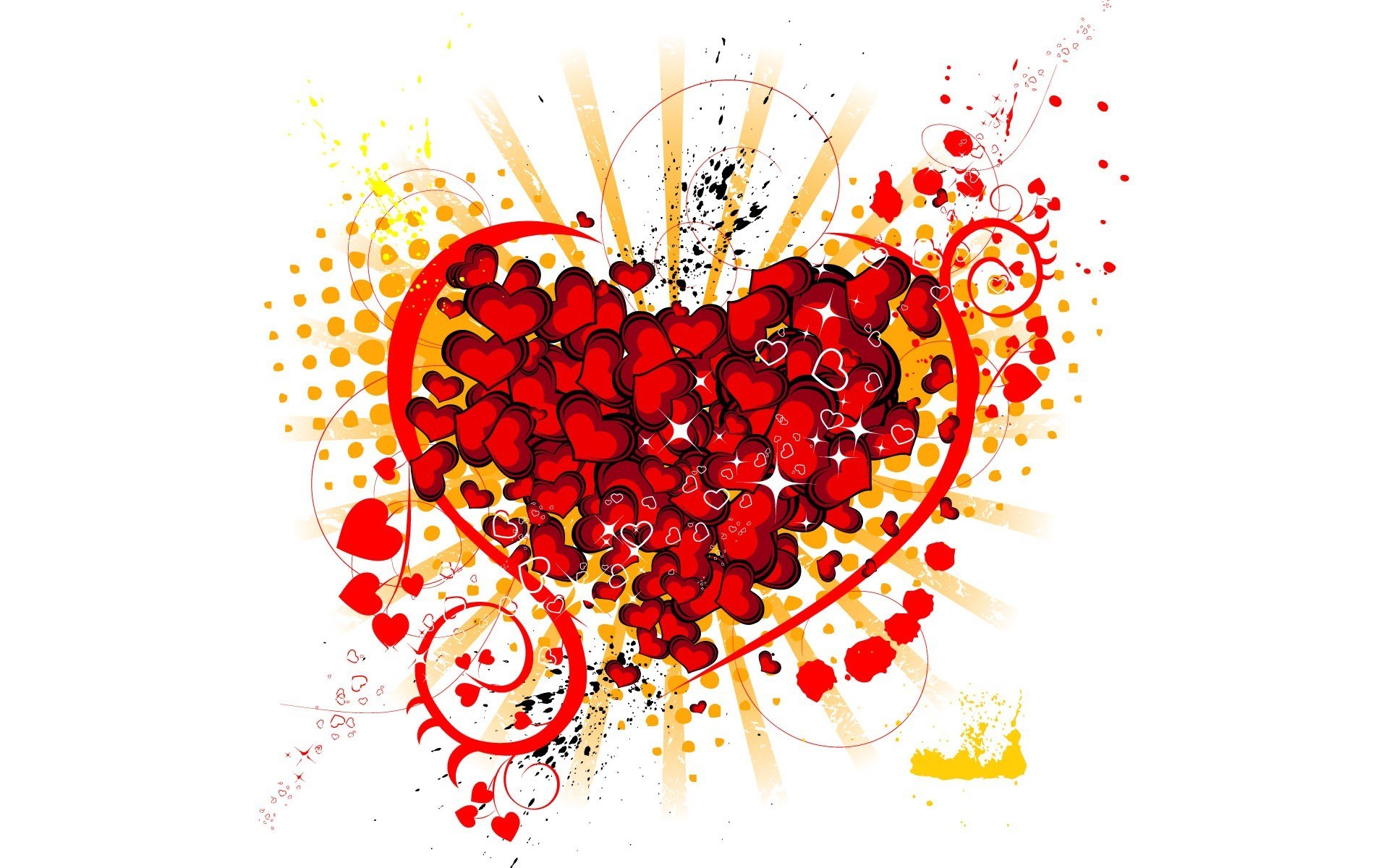 graffiti heart explosion