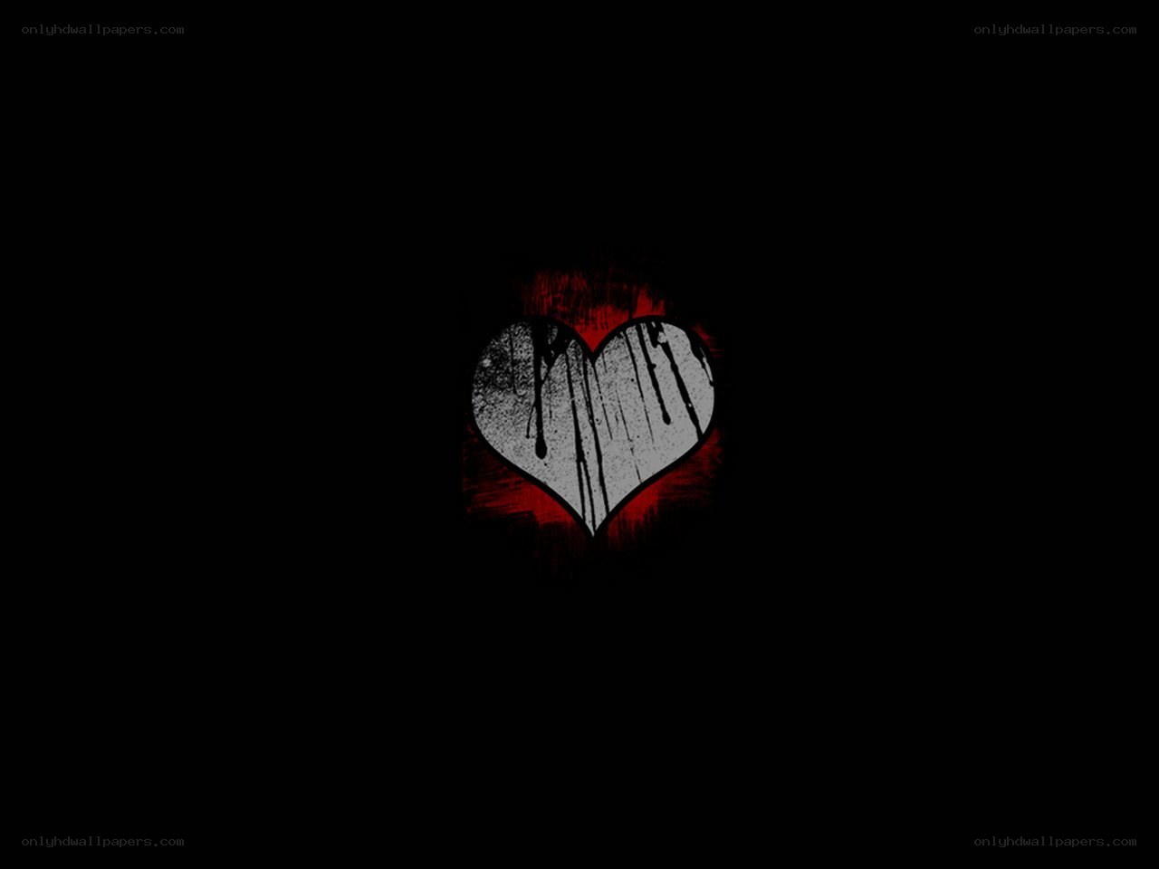 graffiti heart with blood effect