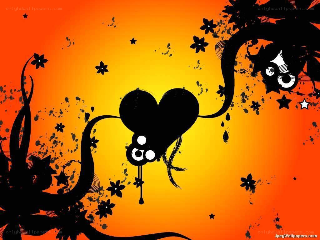 graffiti heart with flowers