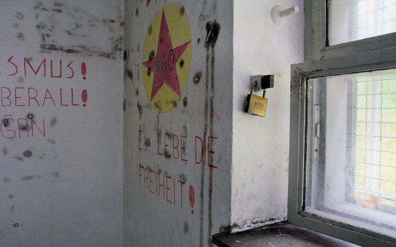Graffiti in an abandoned building