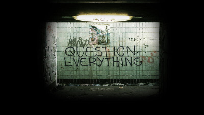 Graffiti in an underground tunnel