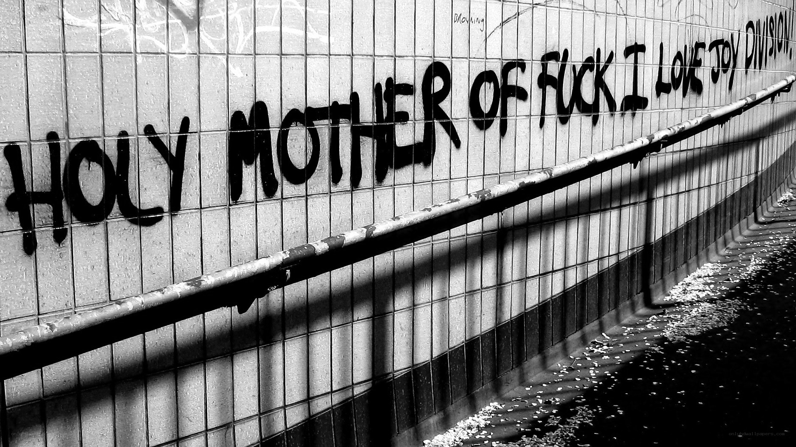 graffiti in subway tunnel